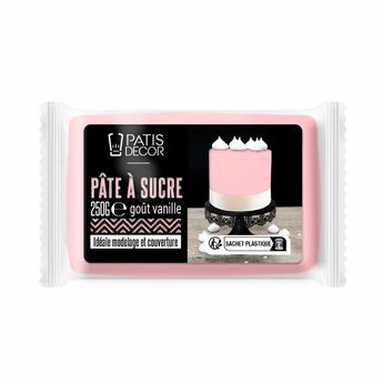 Achat en ligne Pâte à sucre goût vanille : rose 250 gr - Patisdecor