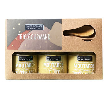 Achat en ligne Coffret kraft 3 moutardes à la truffe - Savor et Sens