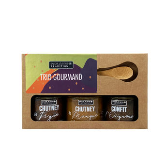 Achat en ligne Coffret kraft 3 chutney pour dégustation foie gras - Savor et Sens