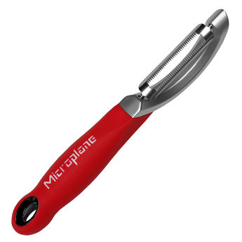 Achat en ligne Eplucheur à lame dentelée pivotante rouge - Microplane