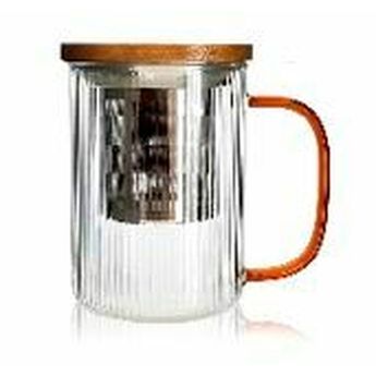 Achat en ligne Tisanière Karl en verre borosilicate anse ambre 475ml - Ogo