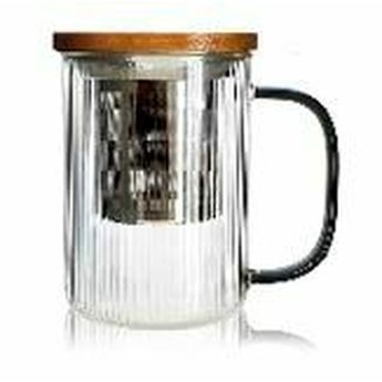 Achat en ligne Tisanière Karl en verre borosilicate anse gris fumé 475ml - Ogo