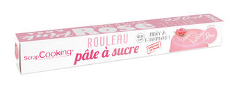 Achat en ligne Rouleau de pâte à sucre rose 36 cm 430 gr - Scrapcooking