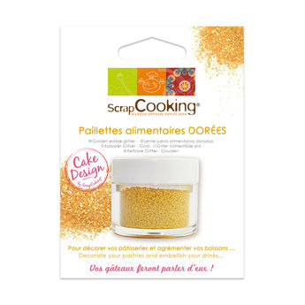 Achat en ligne Paillettes alimentaires dorées 5 gr - Scrapcooking