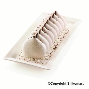 Achat en ligne Moule en silicone bûche de Noël 3D : Meringa 25 cm - Silikomart