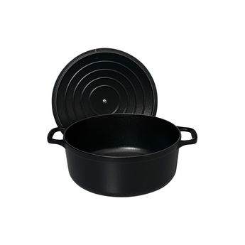 Achat en ligne Cocotte en fonte ronde 24 cm 4.0L noire - Le Chasseur