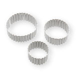 Set de 3 emporte-pièces rond cannelé en inox 4, 5 et 6 cm - Alice Délice