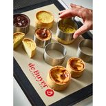 Cercle à tartelette haut en inox perforé 7,5 cm hauteur 3,5 cm - De Buyer