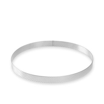 Achat en ligne Cercle à tarte en inox perforé 6/8 parts 24.5 cm hauteur 2 cm - Alice Délice