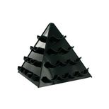 Présentoir pyramide à macarons en plastique noir 23 cm - Patisdecor