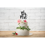 Décor de gâteau : mariage Mr & Mrs noir 25,5 cm - Party deco