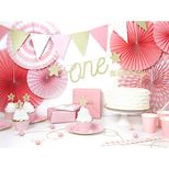 Décor de gâteau : premier anniversaire 1st Birthday doré 21 cm - Party deco