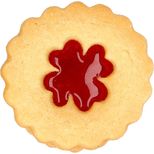 Emporte-pièce Linzer en inox trèfle 5 cm : idéal pour biscuits fourrés - Birkmann