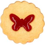 Emporte-pièce Linzer en inox papillon 5 cm : idéal pour biscuits fourrés - Birkmann