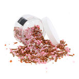 Décor à parsemer : mélange sprinkles cuivré, rose et blanc 100 gr