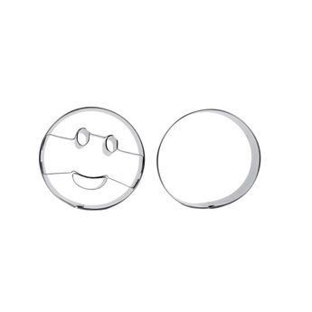 Achat en ligne Emporte-pièce en inox sourire rond : idéal pour biscuits fourrés 6 cm - Patisse