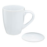 Tisanière tasse à thé avec infuseur et couvercle en faïence blanche 32 cl - Secret de gourmet