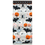 20 sachets confiseurs avec attaches transparents et personnages d´Halloween 24 cm - Wilton