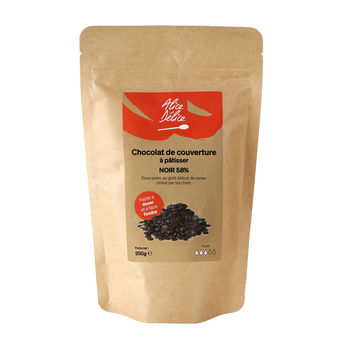 Achat en ligne Chocolat noir à pâtisser 58% 250 gr - Alice Délice