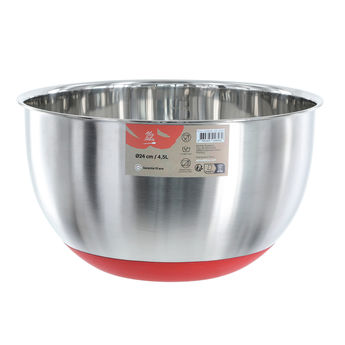 Achat en ligne Bol de préparation en inox gris avec base anti-dérapante 24 cm - Alice Délice