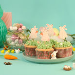 Set 24 caissettes à cupcakes et muffins et décorations lapins de Pâques - PME