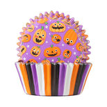 60 caissettes à cupcakes et muffins doublées de papier aluminium citrouille d´Halloween 5 cm - PME