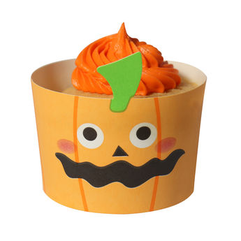 Achat en ligne 12 caissettes de cuisson rigides à cupcakes et muffins citrouilles d´Halloween 5 x 7 cm - PME