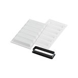 Kit tartelettes Ring Rectangular : moule en silicone 6 empreintes 10.7 x 2.3 cm et 6 cercles perforés en thermoplastique 12 x 3.5 x 2 cm - Silikomart Professional