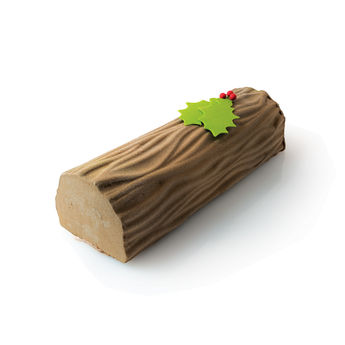 Achat en ligne Kit bûche de Noël Magic Wood : moule et tapis effet bois en silicone 29,6 cm - Silikomart