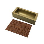 Kit bûche de Noël Magic Wood : moule et tapis effet bois en silicone 29,6 cm - Silikomart