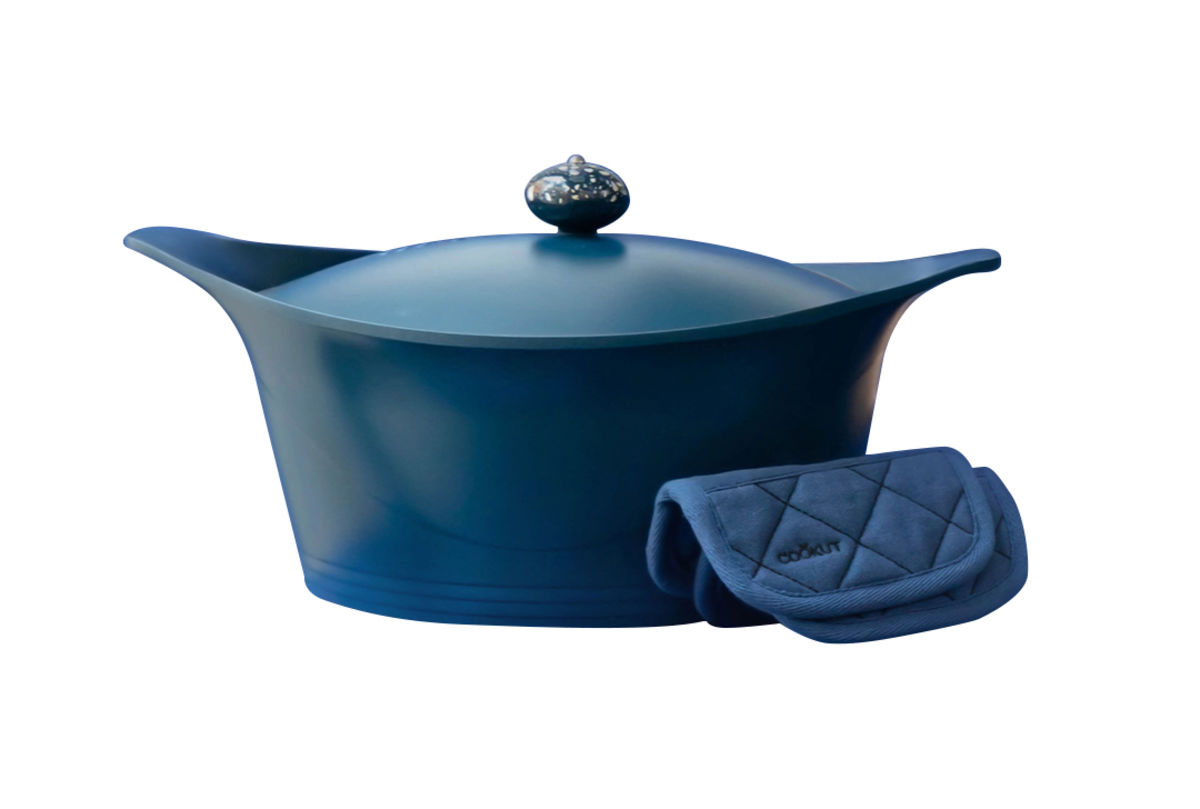 Coffret l´incroyable Cocotte sans PFAS 28 cm Myrtille - Cookut