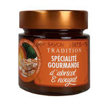 Confiture spécialité gourmande : abricot et nougat 270 gr - Savor & sens tradition