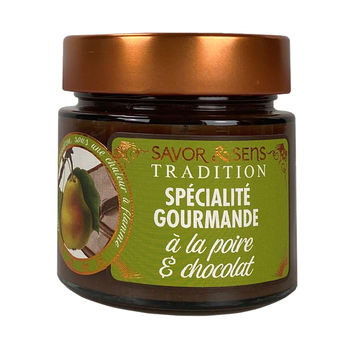 Achat en ligne Confiture spécialité gourmande : poire chocolat 270 gr - Savor & sens tradition