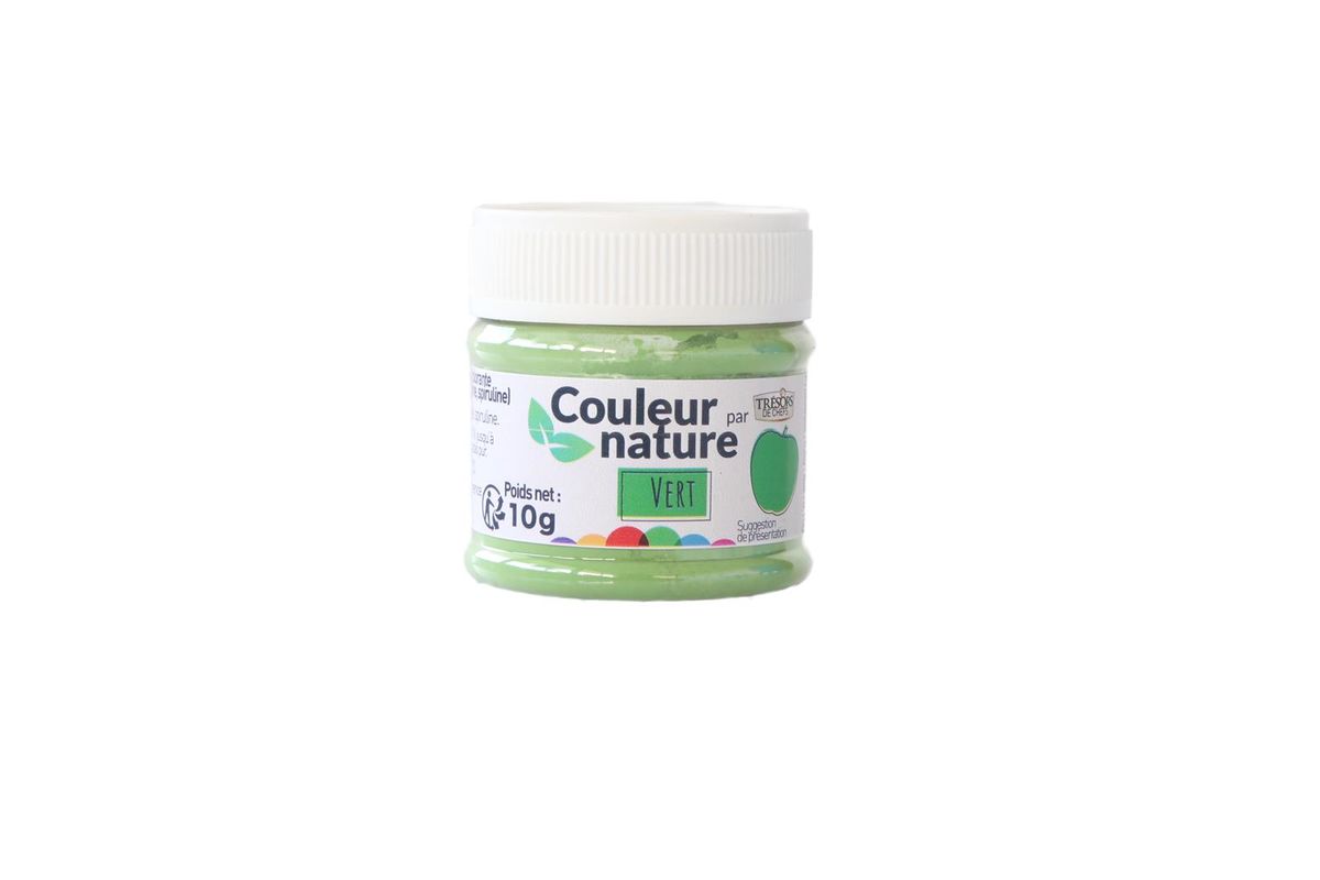 Colorant naturel en poudre Couleur nature : vert 10 gr - Trésors de Chefs