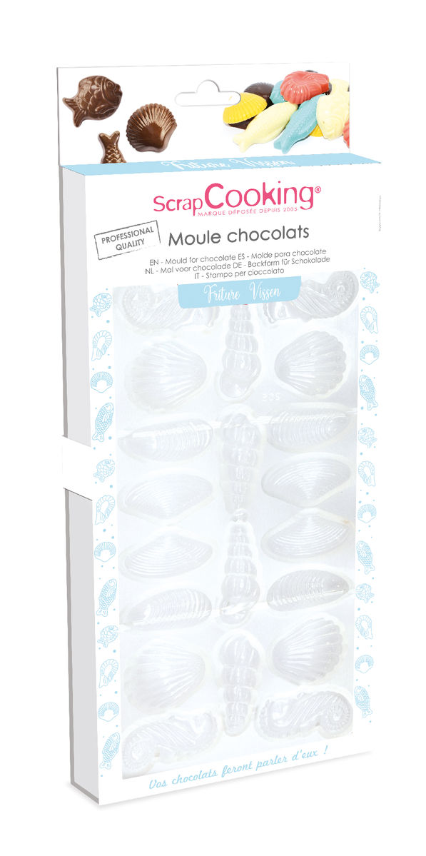 Moule à chocolat en plastique rigide 20 empreintes Fritures de Pâques - Scrapcooking