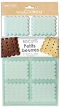 Moule en silicone 8 biscuits petit beurre 5.5 x 7 cm - Scrapcooking