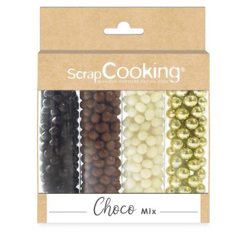 Achat en ligne Décor à parsemer : set de décors chocolatés et dorés Choco Mix 38 gr - Scrapcooking