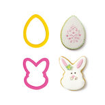 Lot de 2 emporte-pièces en plastique lapin et oeuf Pâques - Decora