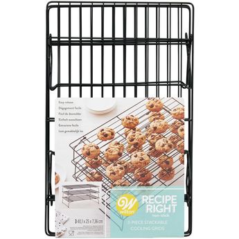 Achat en ligne Grille de refroidissement volette en acier anti adhésif 3 étages 40.1 x 25 x 7.36 cm - Wilton