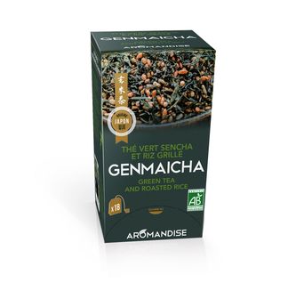 Achat en ligne 18 sachets de thé vert et riz Genmaicha 2 gr - Aromandise