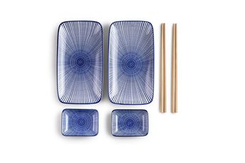 Achat en ligne Set de service pour Sushis en céramique et bambou - Ibili