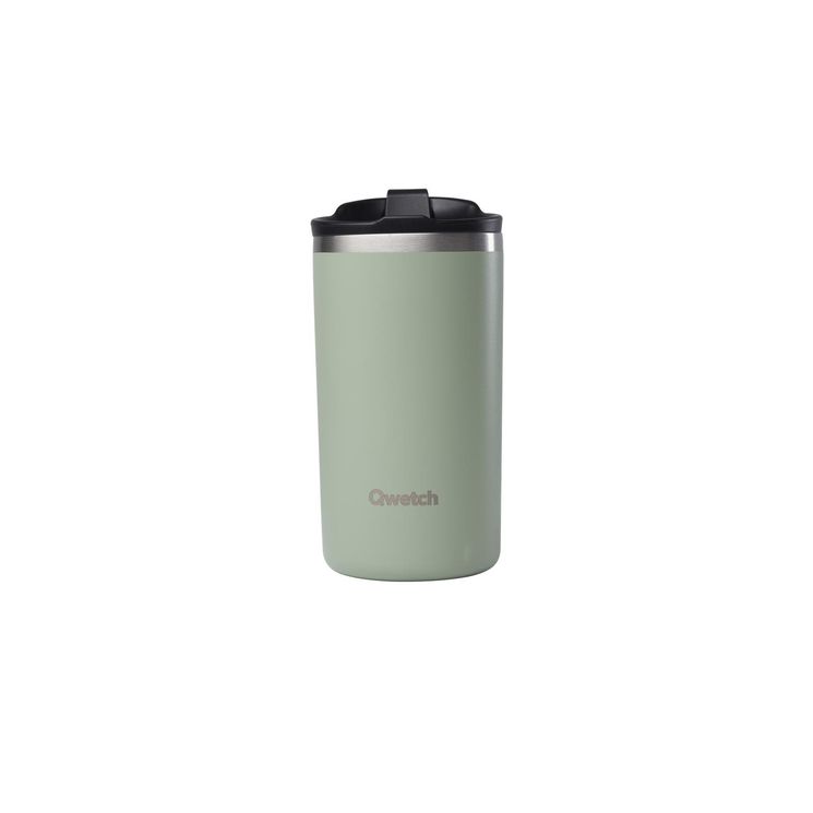 Travel mug isotherme inox vert tilleul - 350ml - Qwetch