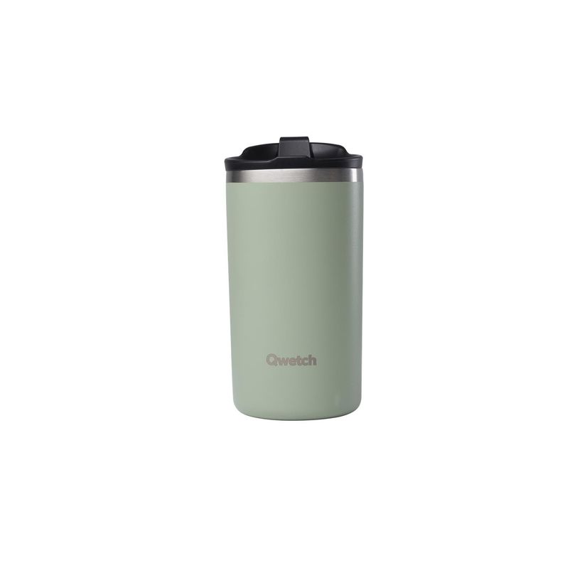 Travel mug isotherme inox vert tilleul - 350ml - Qwetch