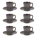 Coffret 6 tasses 9cl Liv Bleu - Table passion