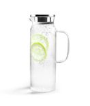 Pichet en verre borosilicate 1,1L avec bouchon filtre inox - Ibili