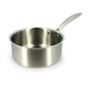 Achat en ligne Casserole Triply en acier inoxydable 18cm sans PFAS - Menastyl