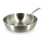 Wok Triply en acier inoxydable 28cm sans PFAS - Menastyl