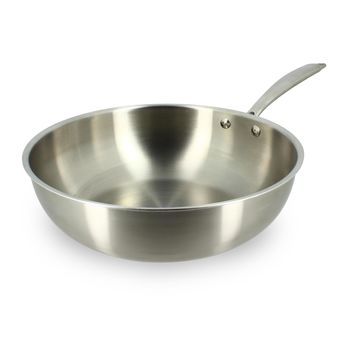 Achat en ligne Wok Triply en acier inoxydable 28cm sans PFAS - Menastyl