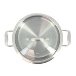 Faitout triply 24 cm inox avec couvercle verre sans PFAS - Menastyl