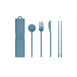 Set de couverts et baguettes bleu - Bini